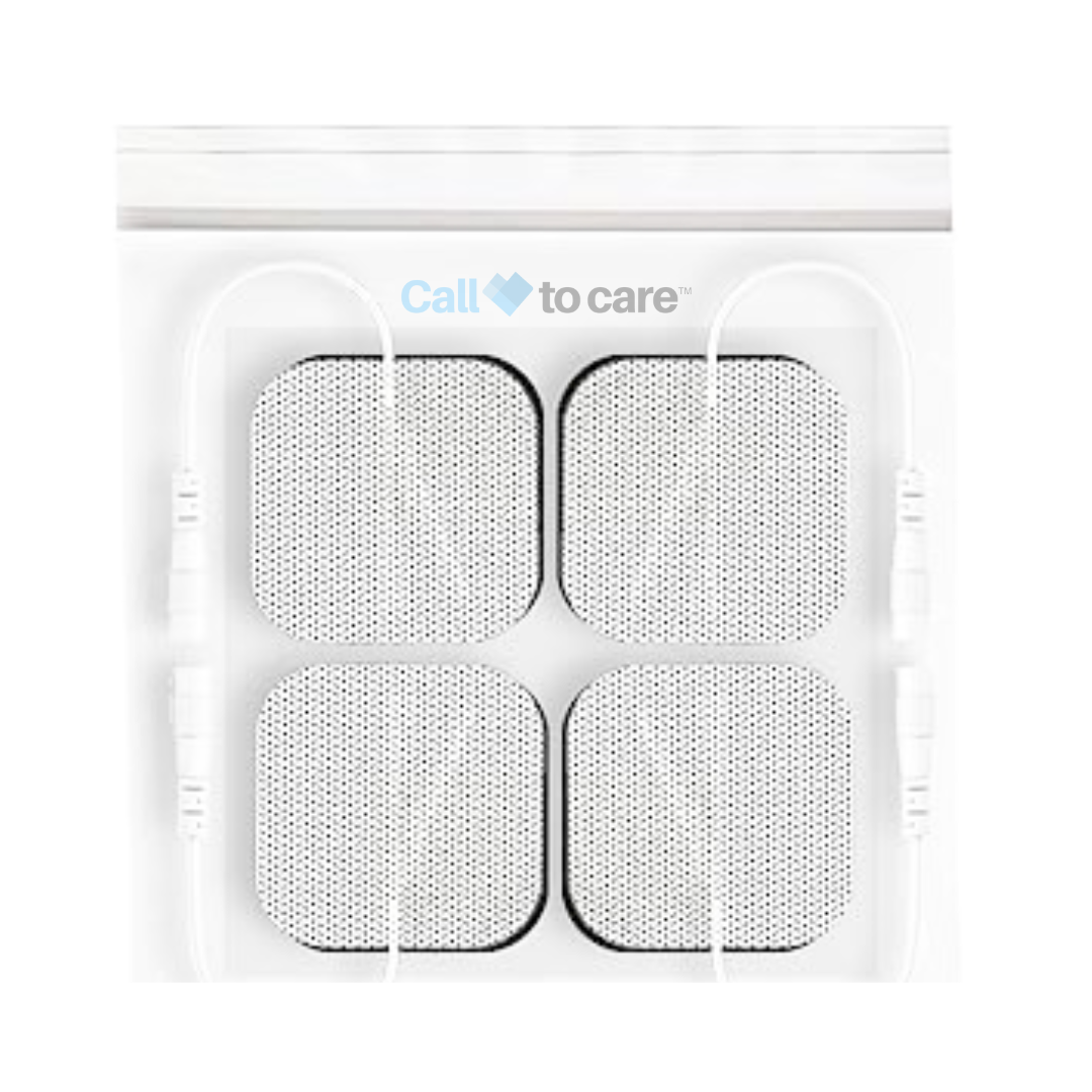 Call to care TENS Electrode pads wired (Pack of 4) - Compatible with TENS Machines