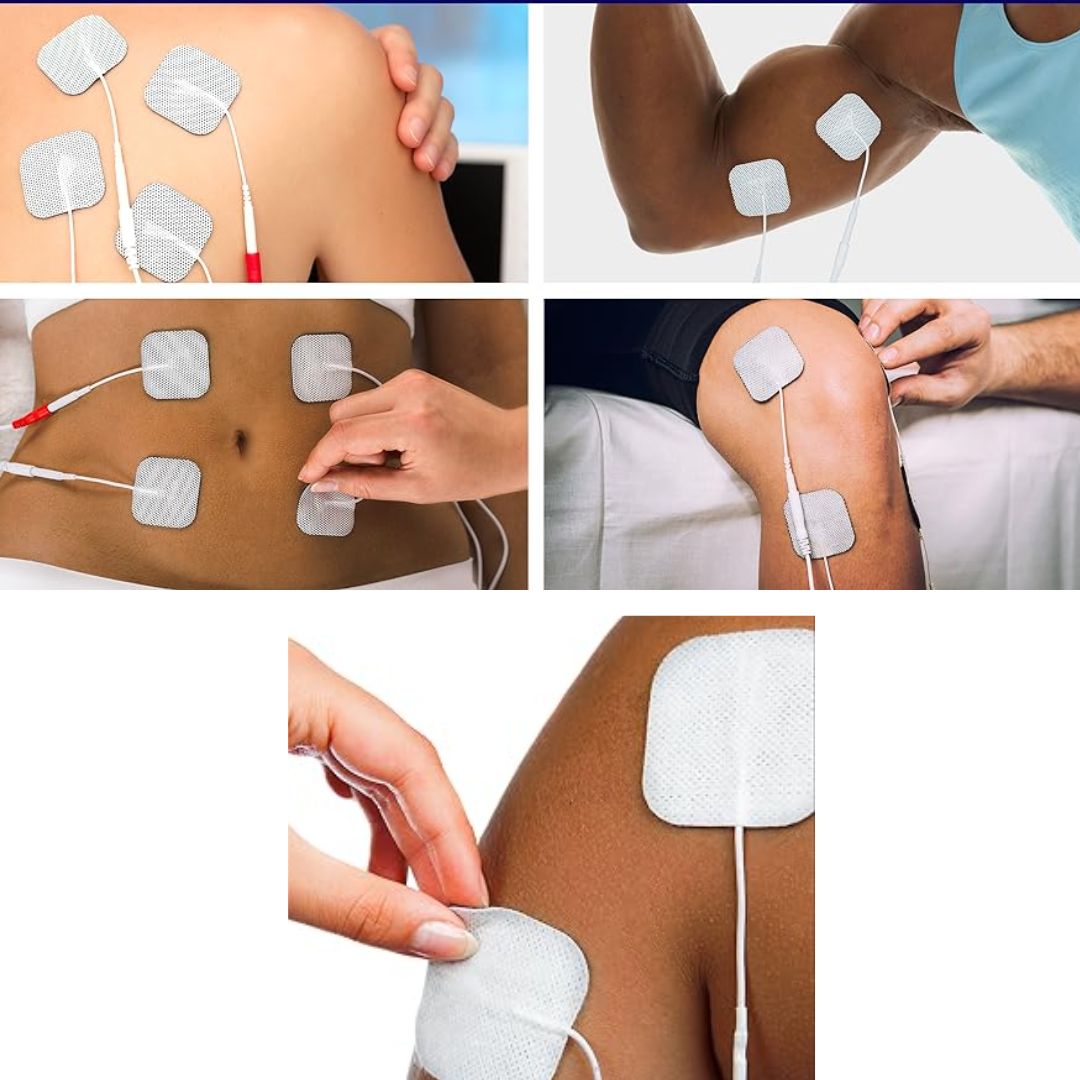 Call to care TENS Electrode pads wired (Pack of 4) - Compatible with TENS Machines