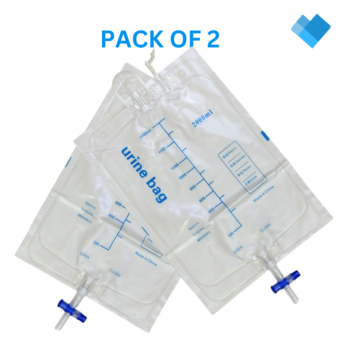 Call to care Urine Bags for Urine Collection Bag (Pack of 2 - 2000ml bags). For Call to care urine collection bag