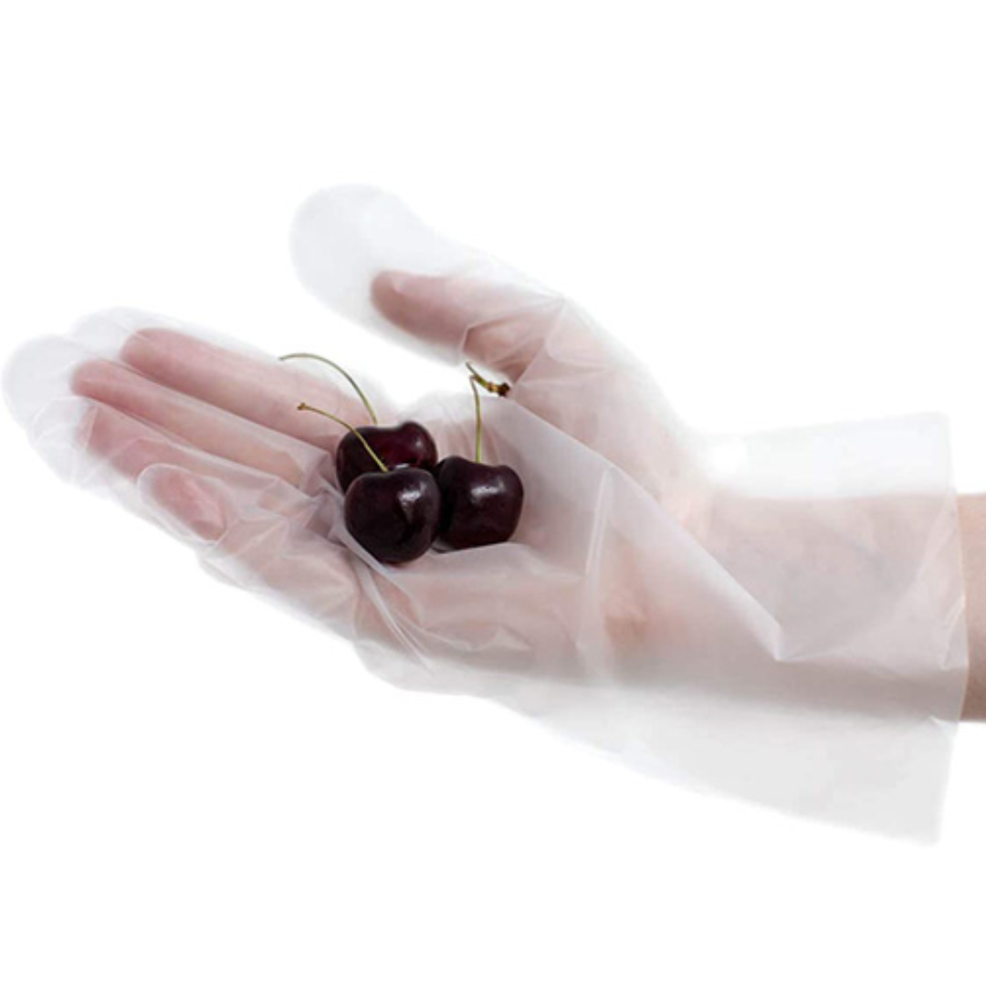 Call to care TPE Disposable Gloves ,100 Plastic Gloves Latex free, Easy disposable gloves, for care givers