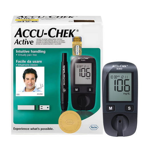 Accu-Chek Active Glucometer with free 10 strips | Lifetime Warranty by Call to care