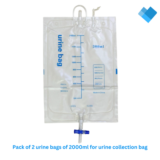 Call to care Urine Bags for Urine Collection Bag (Pack of 2 - 2000ml bags). For Call to care urine collection bag