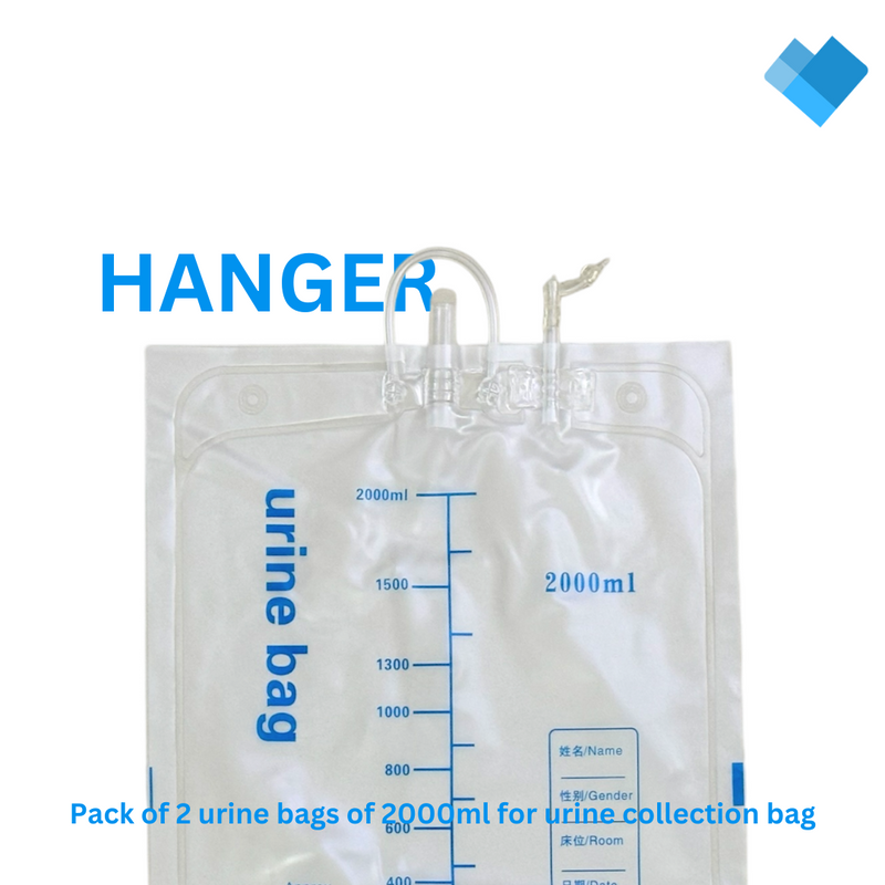 Call to care Urine Bags for Urine Collection Bag (Pack of 2 - 2000ml bags). For Call to care urine collection bag