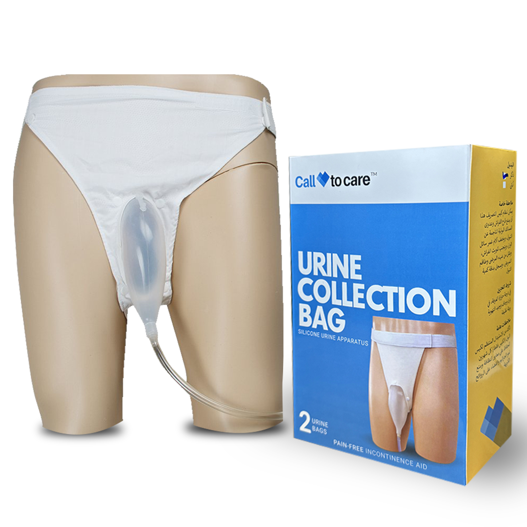 Call to Care Silicone Urine Collection Bag with 2 Bags 2000ml & 1000ml & Urinating Underwear for Male & Female, Men & Women Urine Collector Bag with 2 Bags 2000ml & 1000ml