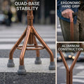 Call to Care Aluminum Quad Cane Adjustable | Quad Cane Adjustable Durable | Walking Quad Cane