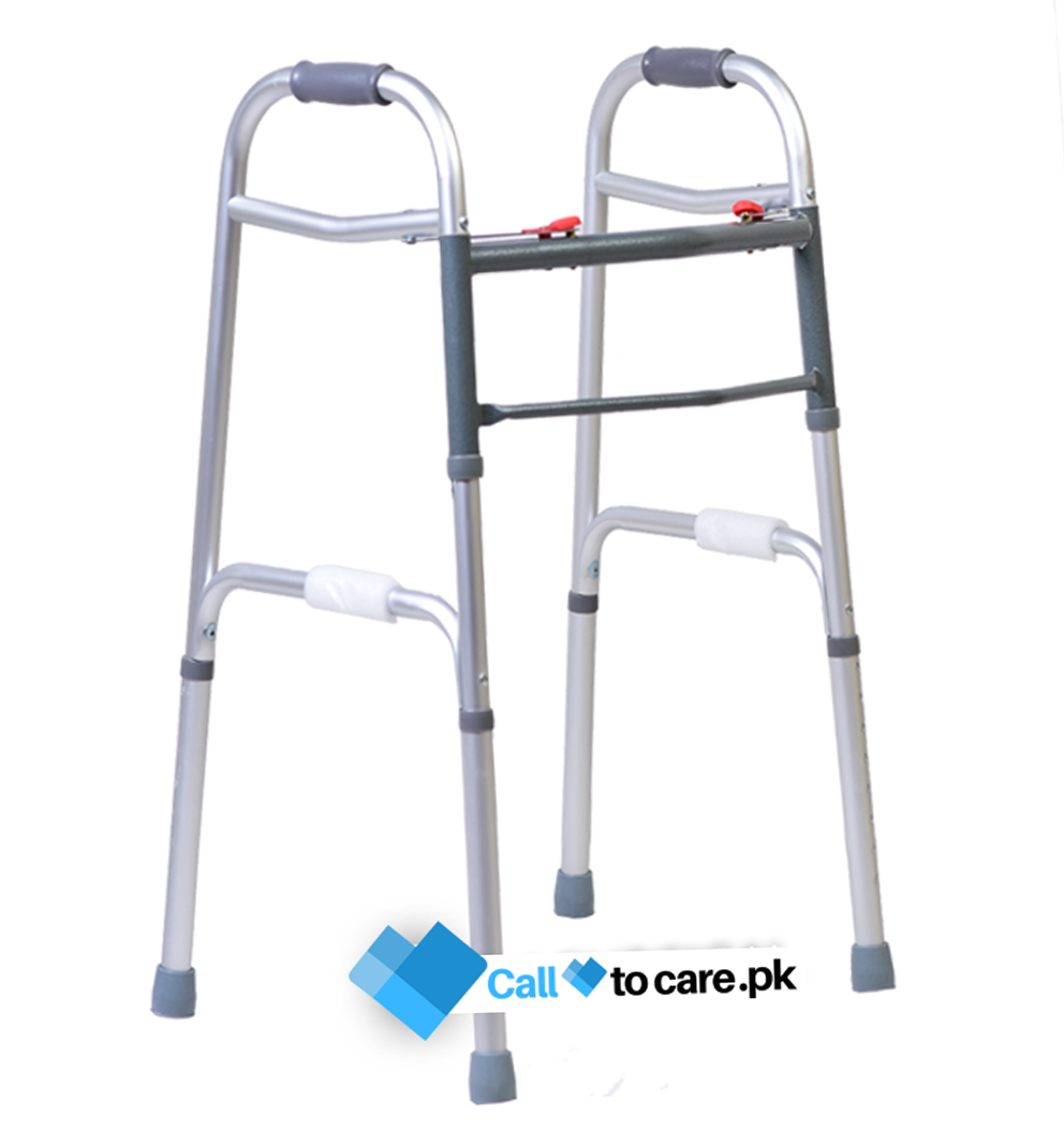 Walker for patient | Walker for heavy patients foldable | Foldable walker double pin lock