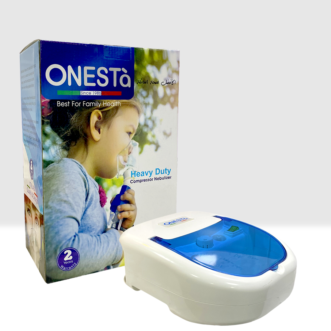 Onesta Nebulizer | Nebulize machine For Infant, Children And Adults With Nebulizer Mask |Compressor Nebulizer with adult and child mask