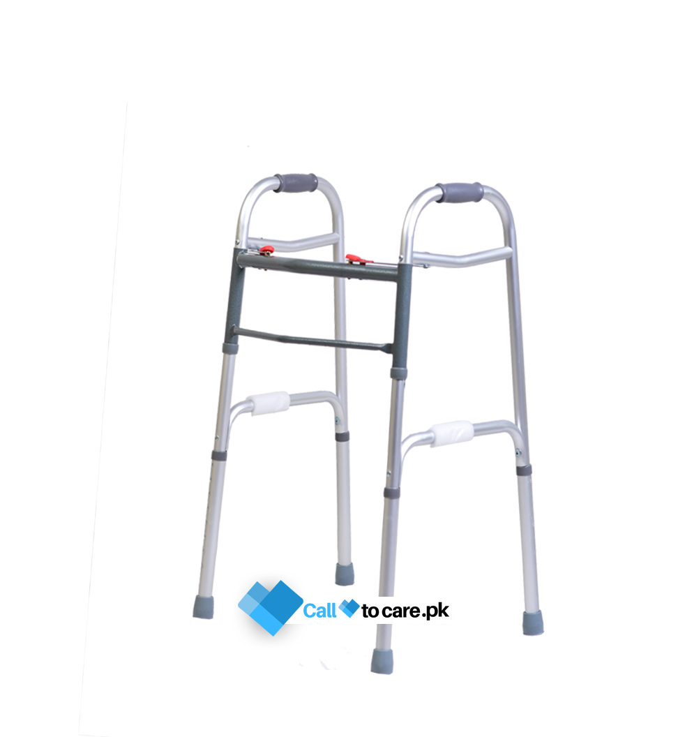 Walker for patient | Walker for heavy patients foldable | Foldable walker double pin lock