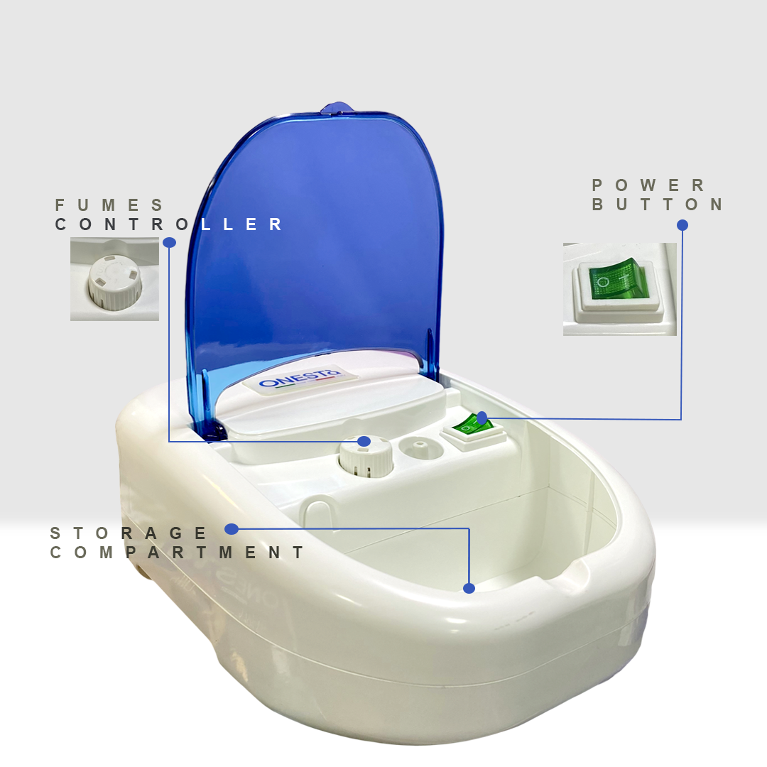 Onesta Nebulizer | Nebulize machine For Infant, Children And Adults With Nebulizer Mask |Compressor Nebulizer with adult and child mask