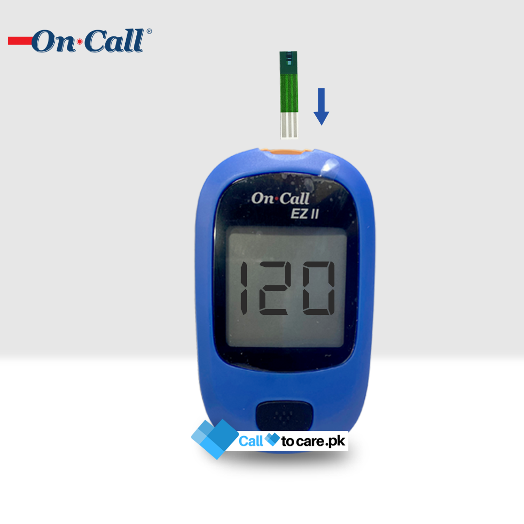 On Call EZ II Glucometer | On Call Glucometer with 10 free strips | On Call Glucometer with 5 years Warranty