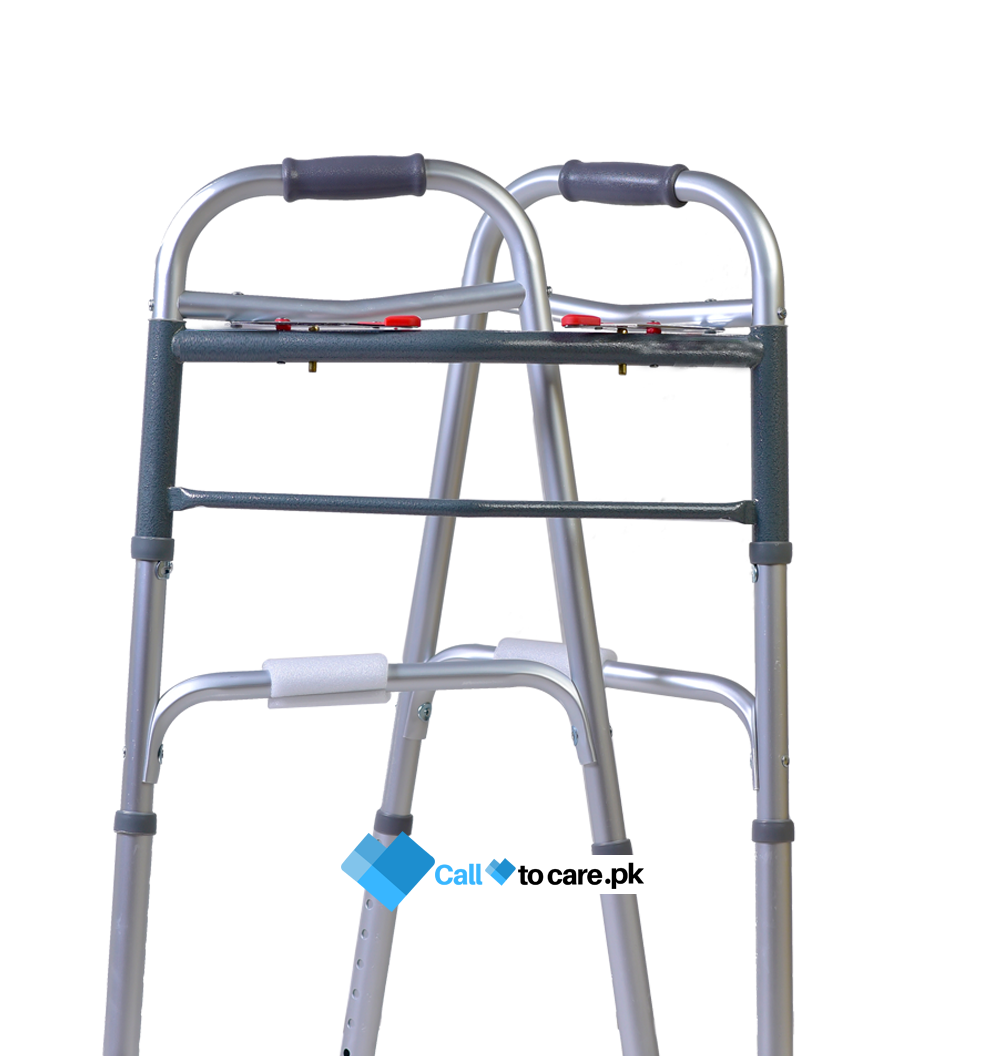 Walker for patient | Walker for heavy patients foldable | Foldable walker double pin lock